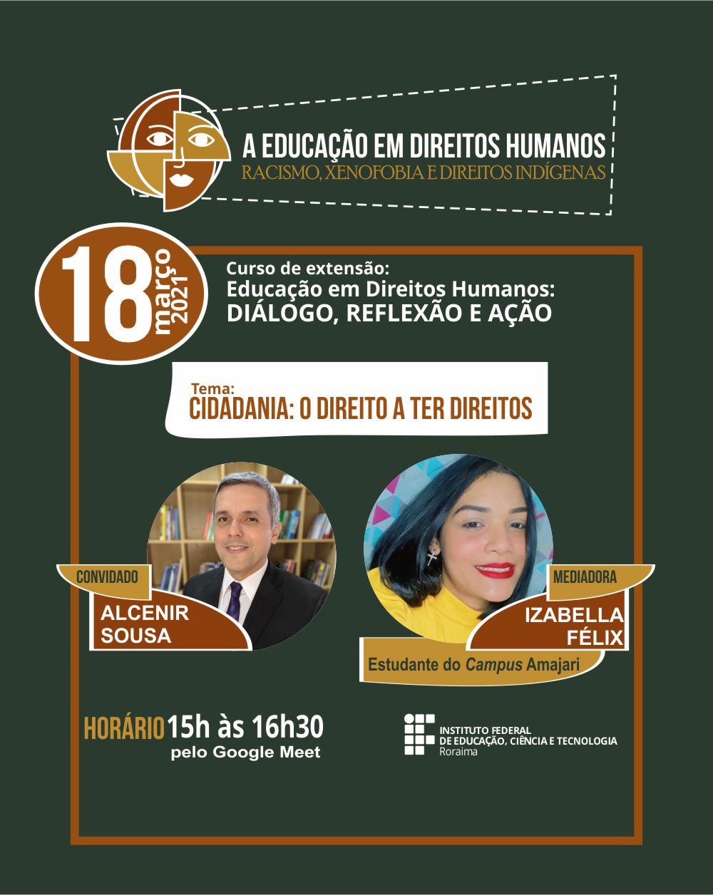 Curso do IFRR/Amajari sobre direitos humanos inicia-se nesta quinta, 18