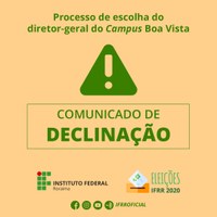 Candidato ao cargo de diretor-geral do CBV declina