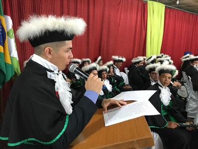 José, orador da turma Liliana Roth, foi um dos acadêmicos do IFRR selecionado para participar de intercâmbio no Canadá durante o curso.