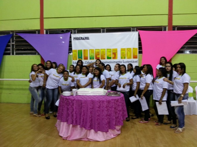 Formatura das alunas do curso cuidador de Idoso